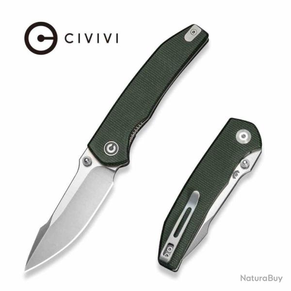 Couteau Pliant Civivi Ryson-E Lame Acier 14C28N Manche Micarta Vert Linerlock CIVC250973