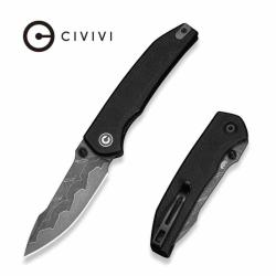 Couteau Pliant Civivi Ryson-E Lame Acier Damas Manche Micarta Noir Linerlock CIVC25097DS1