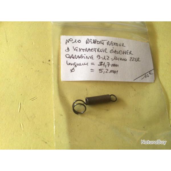 VENDU PAR LE-CUIRASSIER N�10 RESSORT RETOUR EXTRACTEUR CARABINE GAUCHER 9/12/14 MM 22 LR