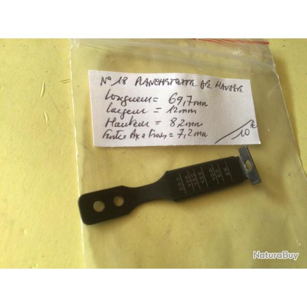 VENDU PAR LE-CUIRASSIER N�18 PLANCHETTE DE HAUSSE 22 LR
