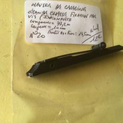 VENDU PAR LE-CUIRASSIER N&deg;20 HAUSSE DE CARABINE GRANDE CHASSE FIXATION PAR VIS ( INCOMPL&Egrave;TE )