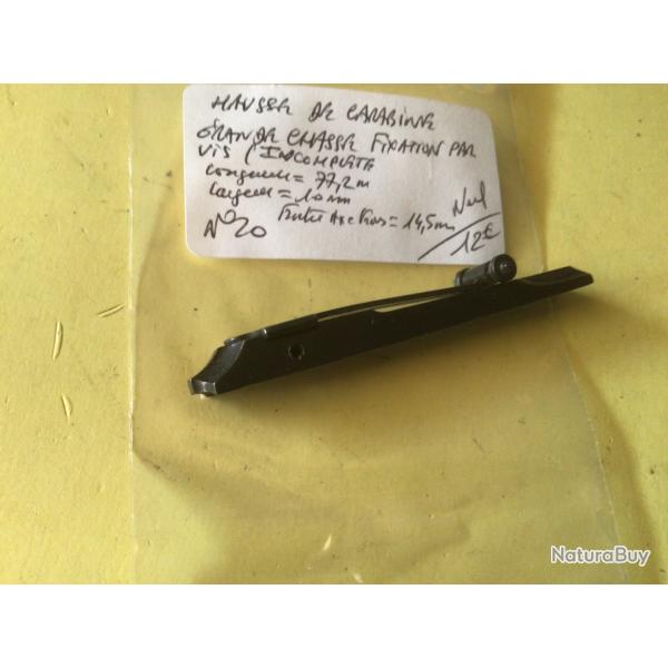 VENDU PAR LE-CUIRASSIER N�20 HAUSSE DE CARABINE GRANDE CHASSE FIXATION PAR VIS ( INCOMPL�TE )