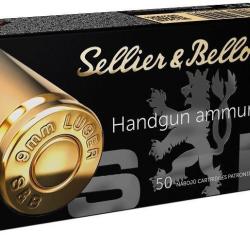 Munitions 9mm Sellier Bellot 124g FMJ 1 BT