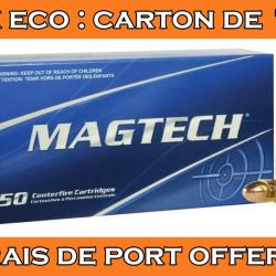 OFFRE GROUP&Eacute;E - CARTON DE 1000 CARTOUCHES MAGTECH CAL.9x19 / 9 PARABELLUM / 9 LUGER FMJ 124GRS - CAT