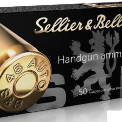 Munitions SELLIER & BELLOT cal.45 auto FMJ 14.9G X50 1BT