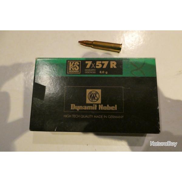 BALLES   RWS  7 X 57R  KS   Port compris