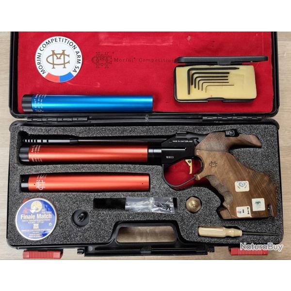 Pistolet de tir sportif MORINI mod. CM 162 EI - Cal 4.5mm (.177) - Mallette (Occasion comme neuf)