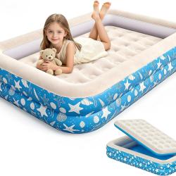 Matelas Gonflable Enfant, Lit Gonflable, 158&times;99&times;25 cm Lit Gonflable Enfant avec Barri&egrave;res de S&eacute;curit