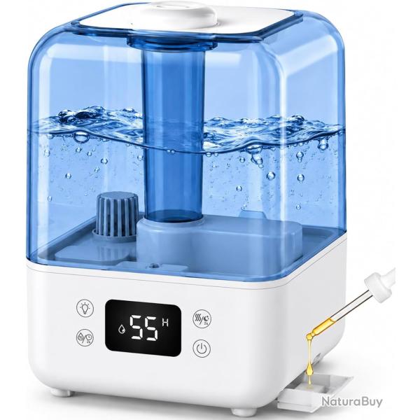 Humidificateur D'air 5L Chambre Plante, Dificateur 22dB Calme, pour 40m� mini Humidificateur d air B