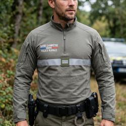 Chemise UBAS KAKI brod&eacute; Garde Champ&ecirc;tre / Police Rurale Conforme au d&eacute;cret 2023 L