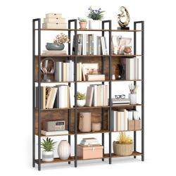 Biblioth&egrave;que &eacute;tag&egrave;re rangement 6 niveaux meuble de rangement 24 x 31,8 x 175 cm cadre en acier pour