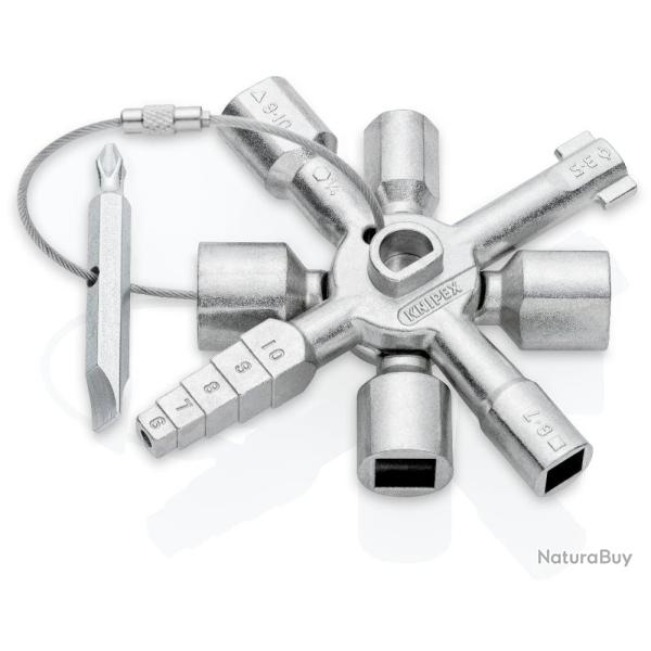 Cl� universelle Knipex TwinKey pour armoires de commande