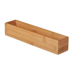 Bo&icirc;te de rangement oblongue polyvalente 7 x 38 x 8 cm en bambou naturel 13_0009750