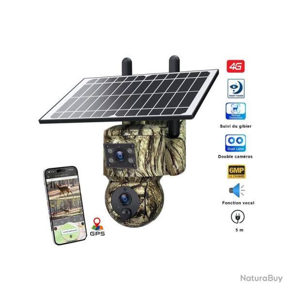 Cam�ra de Chasse RoG V2 360� GPS 4G Solaire Double Objectif Vision Nocturne