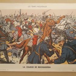 affiche histoire de france collection militaria, la charge de reichshoffen & vive la nation.