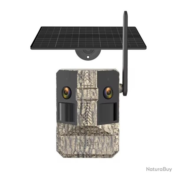 Cam�ra de Chasse RoG TWIN 4G Solaire Double Objectif 180� Vision Nocturne