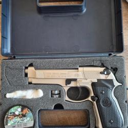 Beretta M92 FS Umarex Nickel&eacute; 4,5mm CO2 - &Eacute;tat parfait + Pi&egrave;ce de rechange neuf