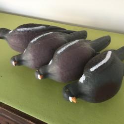 VENDU PAR LE-CUIRASSIER LOT DE 4 FORMES PIGEON RAMIER