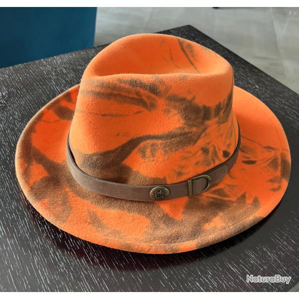 Chapeau Fedora Hendrick Club Interchasse x Stetson - Camo Blaze - Taille 57