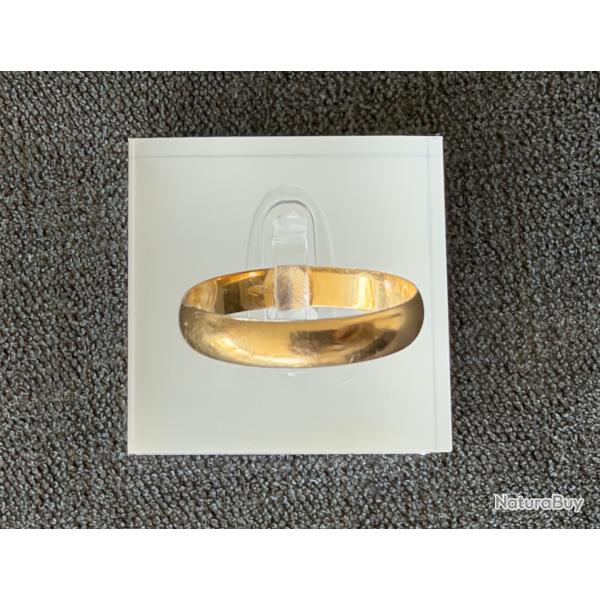 Grand anneau en or jaune 18 carats - taille 66 - bague - alliance