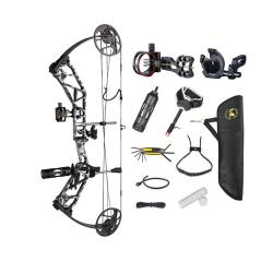 Kit arc &agrave; poulie Topoint T1 Beginner RH Dipped ghost 20-60lbs
