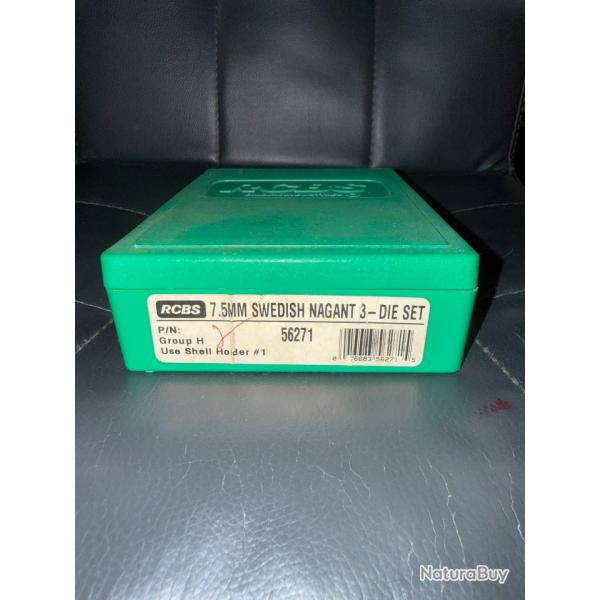 OUTILS DE RECHARGEMENT RCBS CALIBRE 7.5MM SWEDISH NAGANT