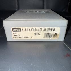 OUTILS DE RECHARGEMENT RCBS CALIBRE .30 CARBINE (CARBURE)