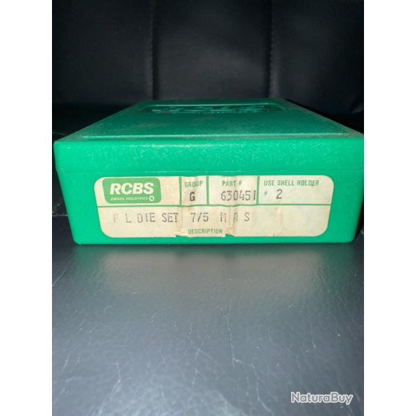 OUTILS DE RECHARGEMENT RCBS  CALIBRE 7.5 MAS