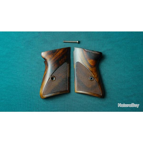 Plaquettes de poign�e pour Walther PPK - Noyer - Enti�rement faites � la main �dition ASN Club