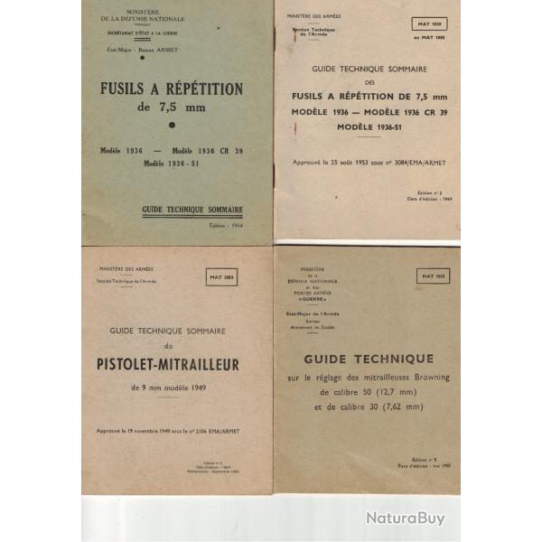 Guide sommaire : 2 MAS 36 1 MAT49 et 1 BROWNING .50 - Catalogues (15986564)
