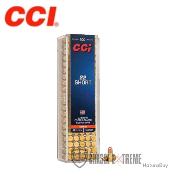 100 Munitions CCI Short 29Gr Cal 22 Lr CPRN