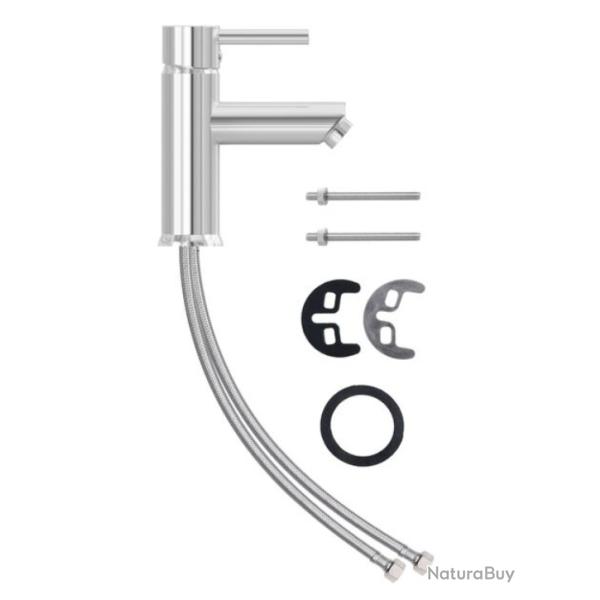 Robinet lavabo zinc laiton chrom� 130x176 mm eau chaude froide durable