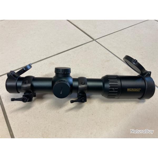 Vends lunette de battue MICRODOT 1-8x24 avec colliers amovible