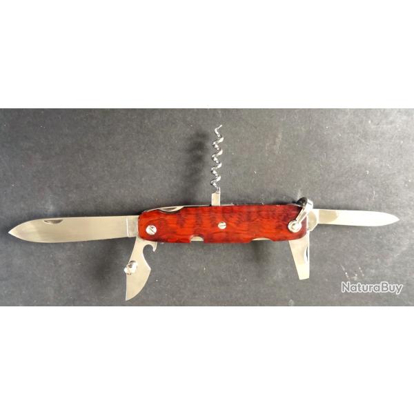 COUTEAU PLIANT ANCIEN JACQUES MONGIN NEUF MULTIFONCTIONS 6 PIECES NOGENT 1950/60 + ETUI OFFERT