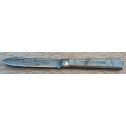 Ancien couteau de poche BECHON GORCE Thiers - manche acier type "Coquille"