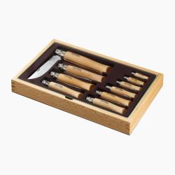 COFFRE VITRINE 10 COUTEAU PLIANT OPINEL N&deg;2 A 12 INOX