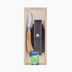 COUTEAU PLIANT OPINEL N&deg;8 CHAMPIGNON+ETUI EN COFFET