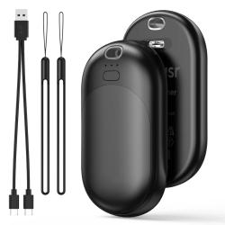 Chauffe-Mains Rechargeables USB Magn&eacute;tiques 2-en-1 - 3 Niveaux de Chauffe - Batterie 4000 mAh - Neuf