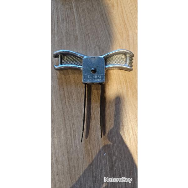 Tire-bouchon bilame Sanbri � Bt� SGDG � aluminium avec �tui - vintage ann�es 50-60