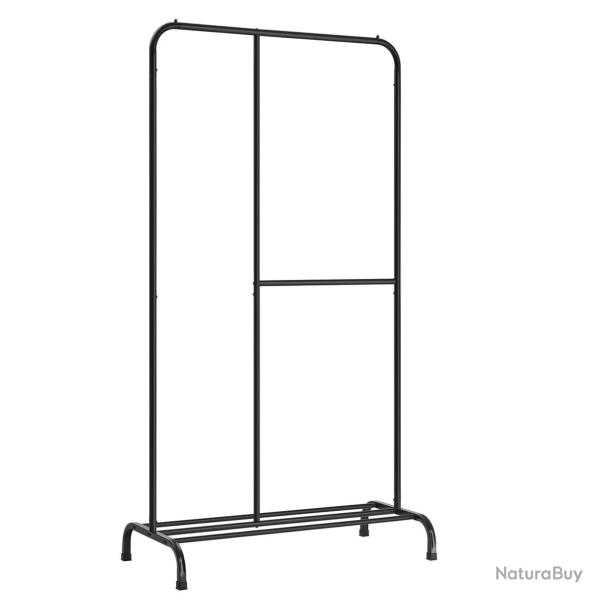 Portant � v�tements porte-manteau penderie charge 100 kg avec tringle r�glable �tag�re de rangement