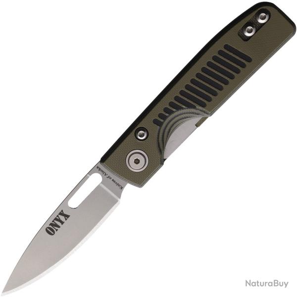 Couteau Knives Of Alaska Onyx Lame Acier S30V Manche G10 Vert OD/Noir Linerlock KOA00795FG