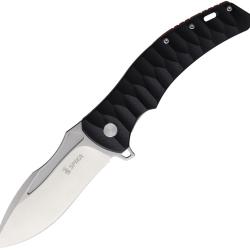 Couteau Spika Viper Lame Acier AUS-8 Manche G10 Noir Linerlock SPIKBUFL050