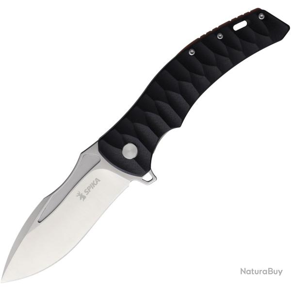 Couteau Spika Viper Lame Acier AUS-8 Manche G10 Noir Linerlock SPIKBUFL050