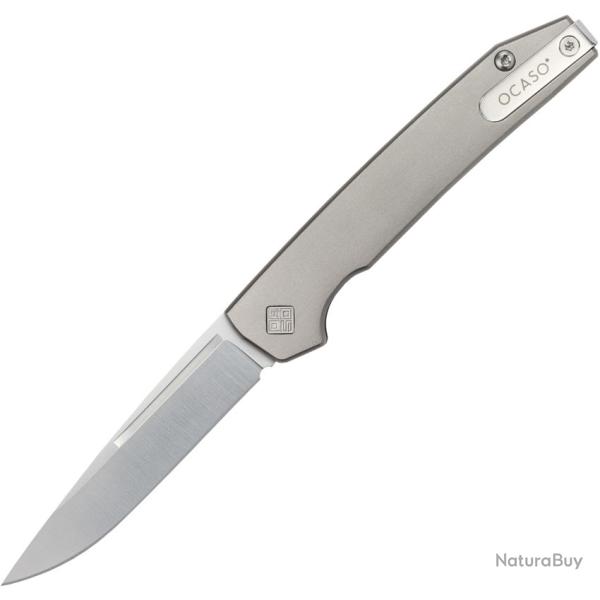 Canif Ocaso Sovranto Lame Acier MagnaCut Manche Titane Gris Slip Joint Made In Italy OCA15SJS