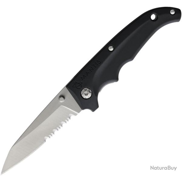 Couteau Pliant Mantis Classik Lame Acier Inox Manche Nylon Noir Linerlock MANT3