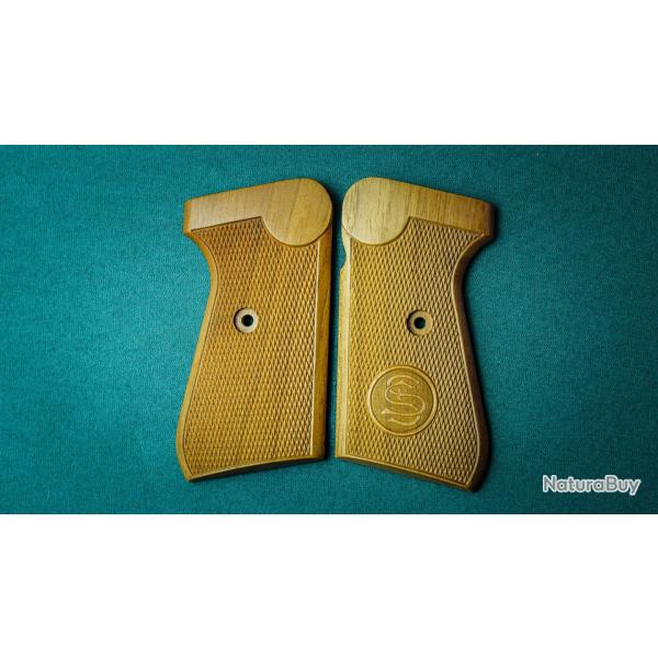 Plaquettes pour Sauer 38H - Noyer - Faites � la main - Style d'origine