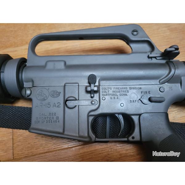 Colt AR15 A2 - calibre 222Remington - TBE - canon lourd - excellente pr�cision