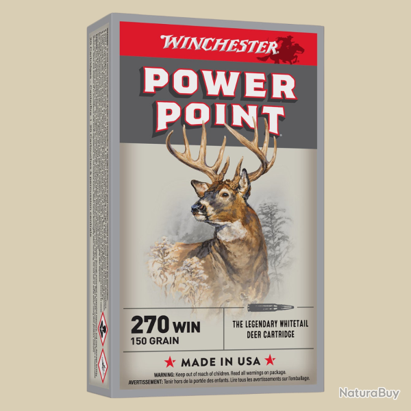 Winchester Power-Point - Calibre .270 WSM - 9,7 g